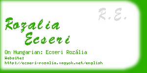 rozalia ecseri business card